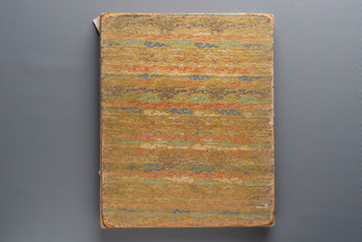 A brocade-bound album of portraits of Chinese emperors, accompanied by biographical texts, 18th C.