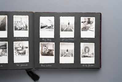Two albums with travel photographs, postcards, and documentation of a Belgian family travelling through Europe, Asia, America, and Africa, 20th C.