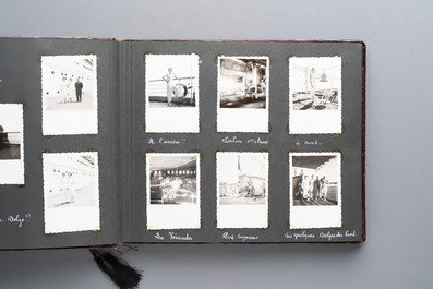 Two albums with travel photographs, postcards, and documentation of a Belgian family travelling through Europe, Asia, America, and Africa, 20th C.