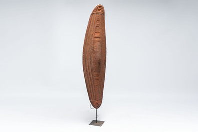 A Ngandu woven cane shield, Democratic Republic of Congo, 20th C.