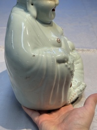 Two Chinese famille rose vases, two jars, a 'Lions' covered teapot and a Buddha, signed Mao Zirong 毛子榮 and Liu Jishun 劉吉順, 19/20th C.
