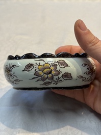 A pair of rare polychrome Dutch Delft duck-form tureens and covers, 18th C.