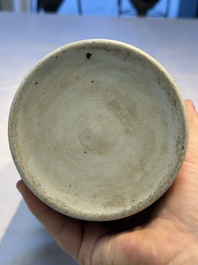 A rare Chinese blue and white 'Qilin' sleeve vase, 19th C.