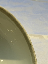 A Chinese famille rose 'Peacock' covered bowl, a candlestick and a stembowl, Guangxu mark and of the period, 19/20th C.