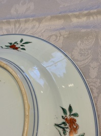 A Chinese famille verte 'Elegant Ladies and Playing Boys' dish, Chenghua mark, Kangxi