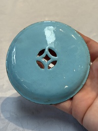 A pair of rare Chinese Canton enamel scent boxes, covers and inner liners, Qianlong