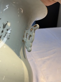 Two Chinese famille rose vases, two jars, a 'Lions' covered teapot and a Buddha, signed Mao Zirong 毛子榮 and Liu Jishun 劉吉順, 19/20th C.