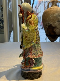 Three Chinese famille rose 'Milefo Buddha', 'Magu' and 'Shoulao' groups, 19/20th C.