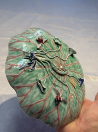 A rare Chinese famille rose 'Lotus Pond' plate, Yongzheng