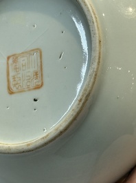 A Chinese famille rose 'Collage' teapot, Tongzhi mark, Republic, dated 1922