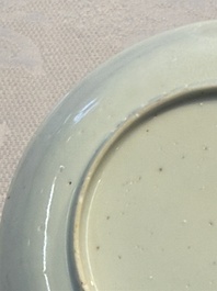 Eight sets of Chinese famille rose cups and eight saucers, Yongzheng/Qianlong