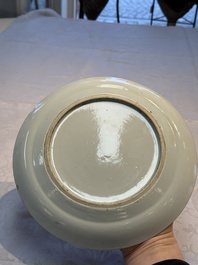 Two Chinese Canton famille rose plates with figural design, 19th C.