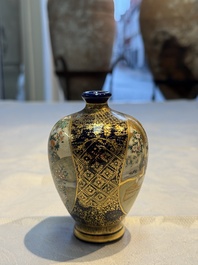 A fine Japanese Satsuma vase, Kinkozan 錦光山 mark, Meiji, 19th C.