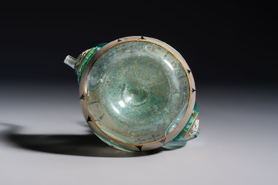 An Orientalist enamelled glass ewer, probably France, 19th C.