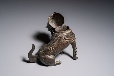 A Chinese bronze 'Qilin' censer, Ming