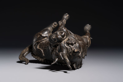 A Chinese bronze 'Qilin' censer, Ming