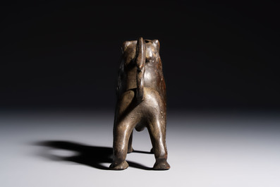 A bronze lion-form aquamanile, Germany, 16th C.