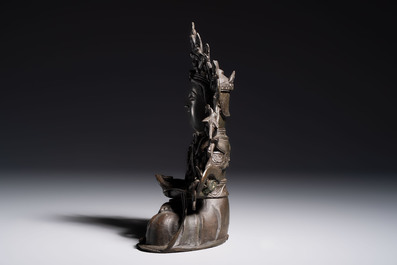 A Chinese bronze figure of Bodhisattva, Ming