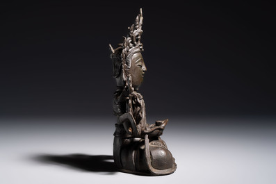 A Chinese bronze figure of Bodhisattva, Ming