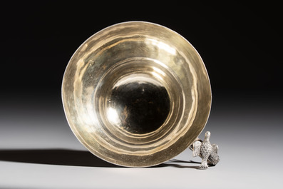 An Ottoman parcel-gilt silver cup and saucer, Turkey, first quarter 20th C.