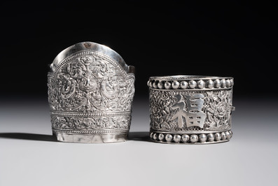 A collection of 11 Chinese silver wares, various marks, 19/20th C.