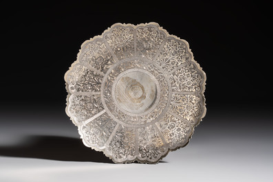 An Ottoman parcel-gilt silver cup and saucer, Turkey, first quarter 20th C.