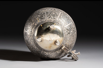 An Ottoman parcel-gilt silver cup and saucer, Turkey, first quarter 20th C.