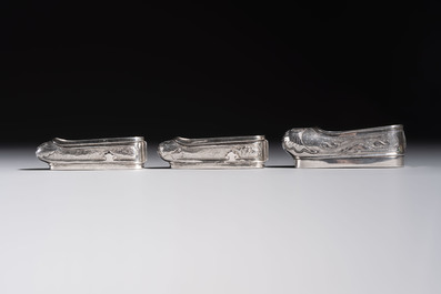 A collection of 11 Chinese silver wares, various marks, 19/20th C.