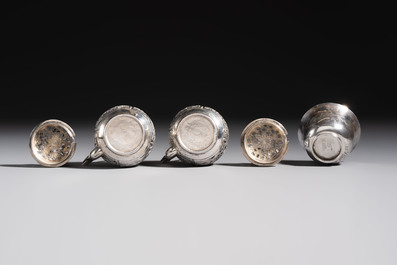 A collection of 11 Chinese silver wares, various marks, 19/20th C.