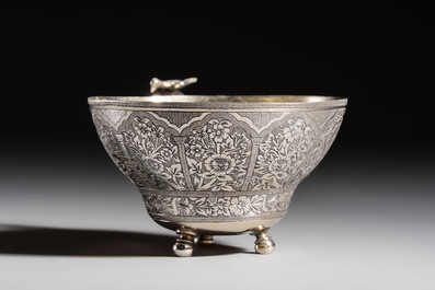 An Ottoman parcel-gilt silver cup and saucer, Turkey, first quarter 20th C.