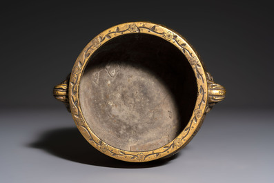 A Chinese bronze 'Journey to the West' censer, Xuande mark, 19th C.