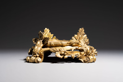 A French gilt-bronze 'Louis XV' style stand, 19th C.