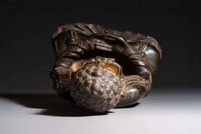 A Chinese bronze figure of Buddha, Ming