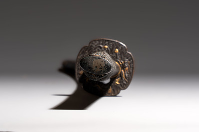 A Japanese katana with a lacquered scabbard and koshirae, Meiji, 19th C.