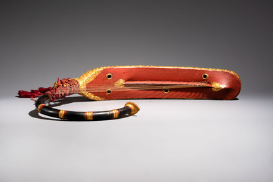A Burmese gilt-lacquered arched harp or saung-gauk, 19/20th C.