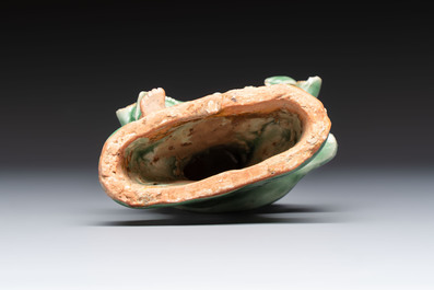 A Chinese Longquan celadon Guanyin, Republic