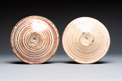 A very unusual collection of eight Hispano-Moresque lustreware plates, Spain, 16th C.