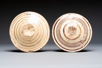 A very unusual collection of eight Hispano-Moresque lustreware plates, Spain, 16th C.