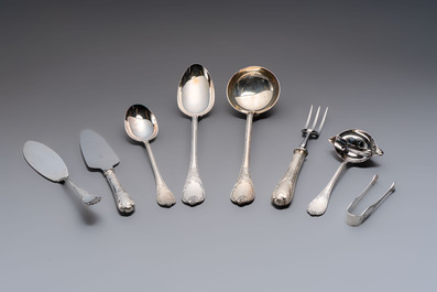 A French 118-piece silver-plated cutlery set, model Marly, Christofle, 20th C.