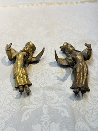 A pair of gilt-copper figures of Garuda, possibly Nepal, 17/18th C.
