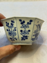Six Chinese 'Hatcher Cargo' bowls and two blue and white shipwreck bowls, Transitional period