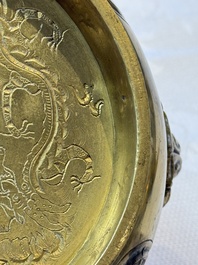 A Chinese bronze 'Journey to the West' censer, Xuande mark, 19th C.