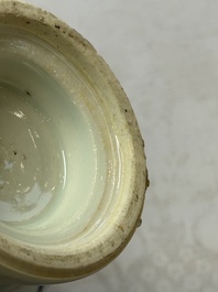 A Chinese blue and white 'Floral' jug, Transitional period