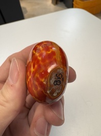 A Chinese 'Realgar' glass snuff bottle, 19th C.