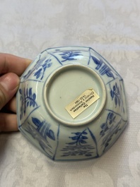 Six Chinese 'Hatcher Cargo' bowls and two blue and white shipwreck bowls, Transitional period