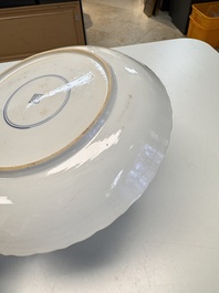 A pair of Chinese famille verte 'Antiquities' dishes, Kangxi