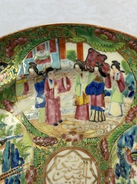 Three Chinese Canton famille rose plates for the Islamic market, 19th C.