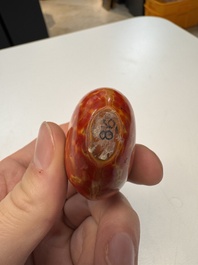 A Chinese 'Realgar' glass snuff bottle, 19th C.