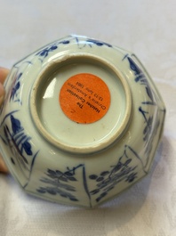 Six Chinese 'Hatcher Cargo' bowls and two blue and white shipwreck bowls, Transitional period