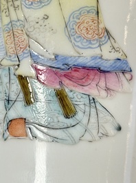 A Chinese famille rose 'Magu and Shoulao' vase, Shen De Tang Zhi 慎德堂製 mark, Republic